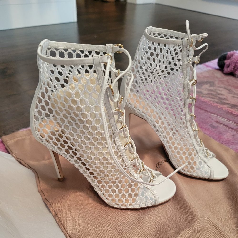 White summer woman's sandal